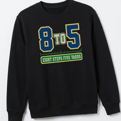 Varsity-style shirt featuring a marching band with bold lettering in navy, green, yellow, and white — printed on a unisex sweatshirt