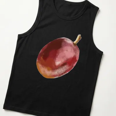 Watercolor print of grapes with the text A Grape in playful font — printed on a tank top