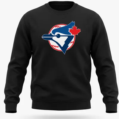 Bold graphic t-shirt featuring a blue jay bird with baseball elements — printed on a unisex sweatshirt