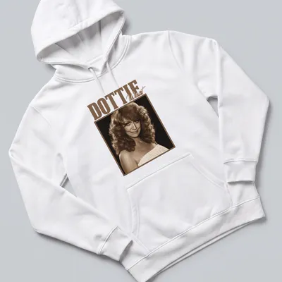 Vintage-style Dottie West t-shirt featuring her name in nostalgic typography — printed on a unisex hoodie