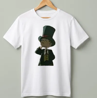 Cartoon of a cat named Fancy Carl wearing a top hat in vivid colors
