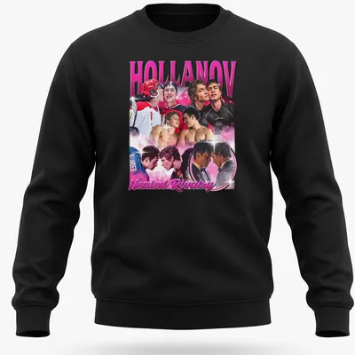 Vintage hockey t-shirt with players in action and bold text. — printed on a unisex sweatshirt
