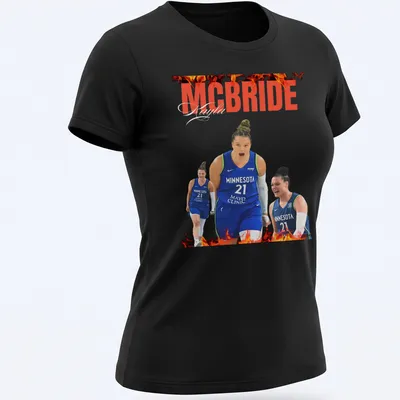 Illustrative basketball player t-shirt with text for Kayla from Mayo Clinic — printed on a women's shirt