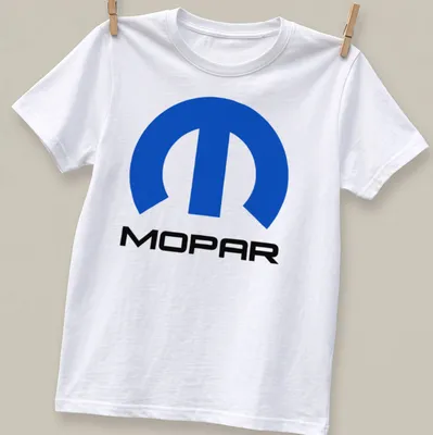 MOPAR logo in modern typography with blue, black, and white colors