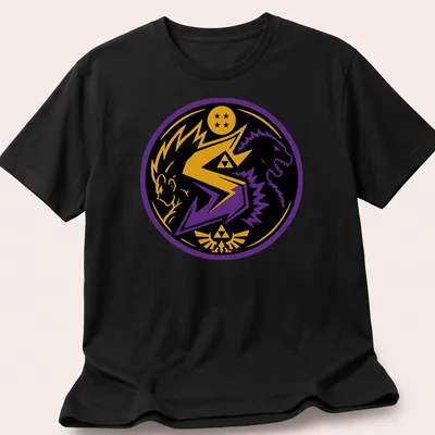 Bold graphic of a dragon and warrior with Saiyzillian logo in vibrant colors — printed on a unisex t-shirt