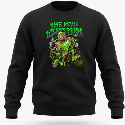 Cartoon character in a space suit with vibrant colors and humorous text — printed on a unisex sweatshirt