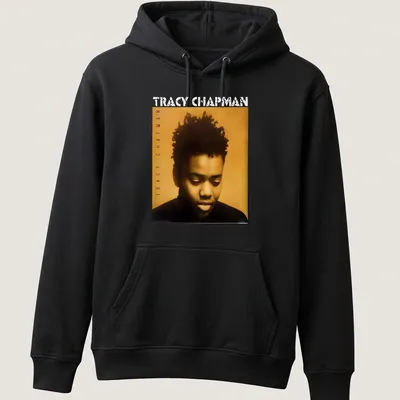 Vintage-style t-shirt featuring Tracy Chapman's name in bold lettering — printed on a unisex hoodie
