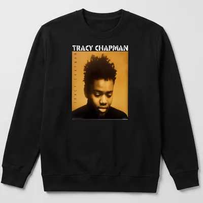 Vintage-style t-shirt featuring Tracy Chapman's name in bold lettering — printed on a unisex sweatshirt