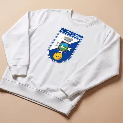 Emblematic U.S. Città di Fasano football club badge — printed on a unisex sweatshirt