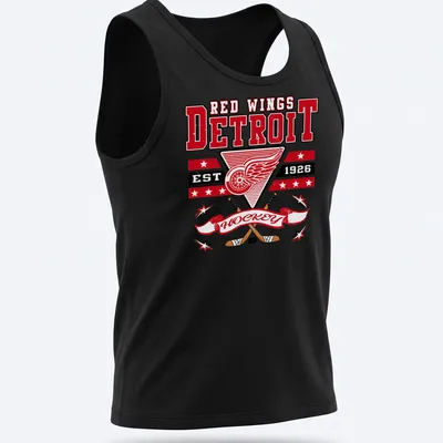 Vintage-style hockey emblem t-shirt celebrating the sport's history from 1926 — printed on a tank top