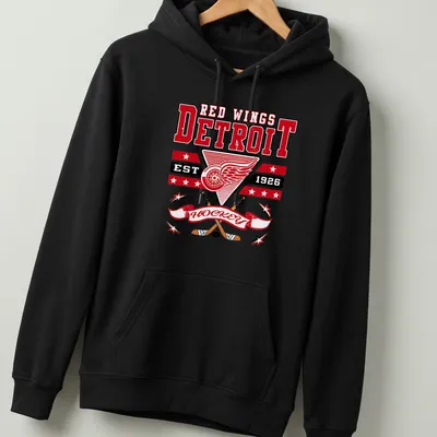 Vintage-style hockey emblem t-shirt celebrating the sport's history from 1926 — printed on a unisex hoodie