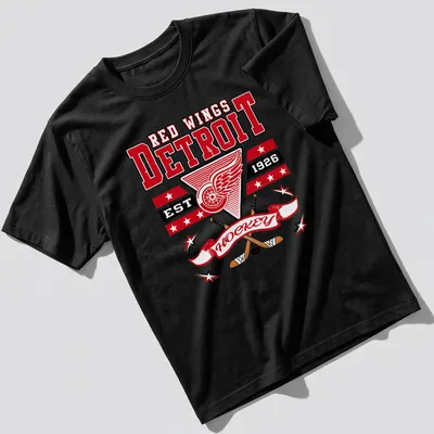 Vintage-style hockey emblem t-shirt celebrating the sport's history from 1926