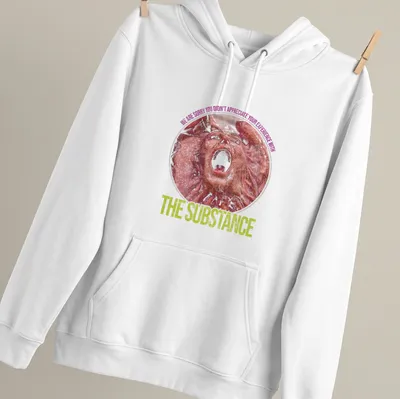 Distressed t-shirt featuring a screaming face and text about appreciation of experience — printed on a unisex hoodie